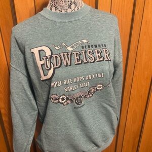 Budweiser Men's Teal Crewneck Sweater